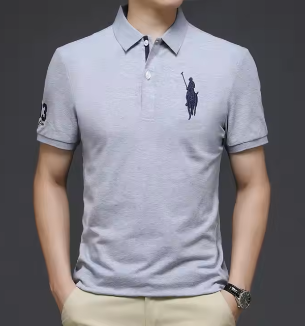 Men's Short Sleeve Cotton Polo Shirts - Casual, Collared, Comfortable